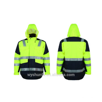 assorted colors safety garments winter padding work jacket with hood